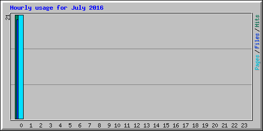 Hourly usage for July 2016