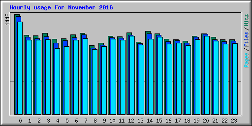 Hourly usage for November 2016